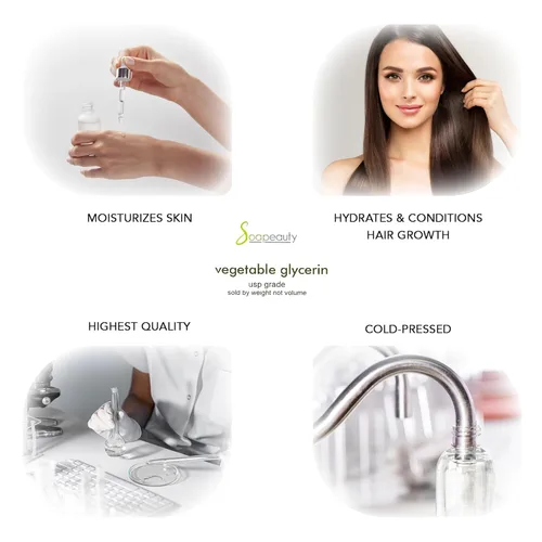 Vista 4 de Soapeauty Glicerina vegetal de grado USP Glicerina pura sin OMG para el cuidado de la piel, cuidado del cabello, fabricación de jabón