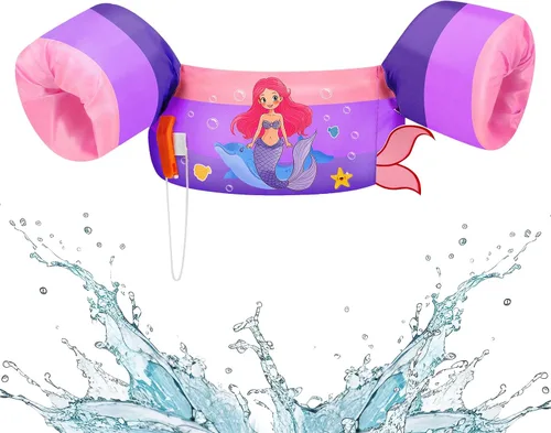 Vista 56 de HeySplash Swim Vest for Kids, Puddle Float Jumper with Safety Buckle