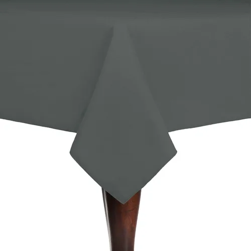 Vista 38 de Ultimate Textile Cotton-Feel 72 x 108-Inch Rectangular Fine Dining Tablecloth Black