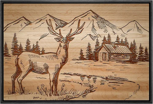 Vista 86 de Hermoso lienzo de paisaje, decoración de pared, arte moderno, juegos para el hogar