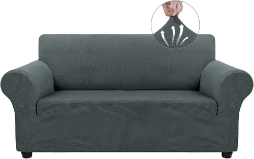 Vista 42 de Asnomy Fundas de sofá para sofá de 2 cojines, fundas elásticas para sofá biplaza, protector de mascotas, fundas de muebles para perros y gatos, tela