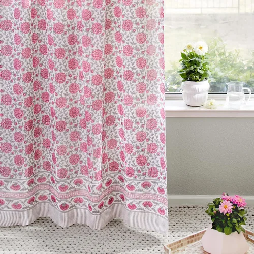 Vista 29 de Panel de cortina transparente blanco y dorado con alzapaños, 100% gasa de algodón, con pestaña superior o bolsillo para barra para decoración