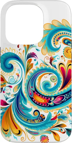 Vista 17 de Turquoise Paisley Boho Chic Case for iPhone 17