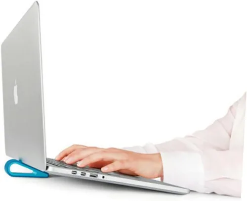 Vista 2 de Soporte para laptop con mini radiador de refrigeración, soporte de computadora ajustable, elevador universal para portátil, almohadilla