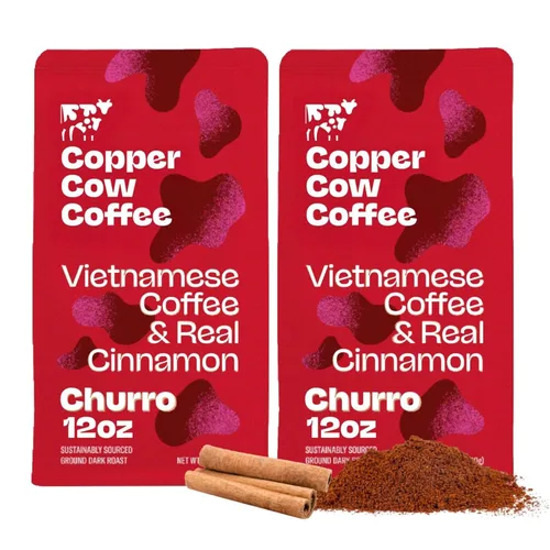 Vista 11 de Copper Cow Café vietnamita molido prémium, 10 OZ Café negro clásico Tostado oscuro Café vietnamita