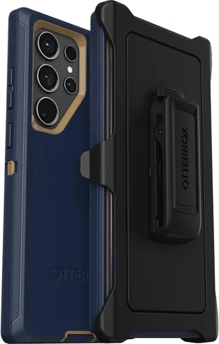 Vista 9 de OtterBox Funda para Galaxy S23 Ultra (solamente) - Serie Defender - Negro - Resistente y duradera - con protección de puerto - Incluye soporte
