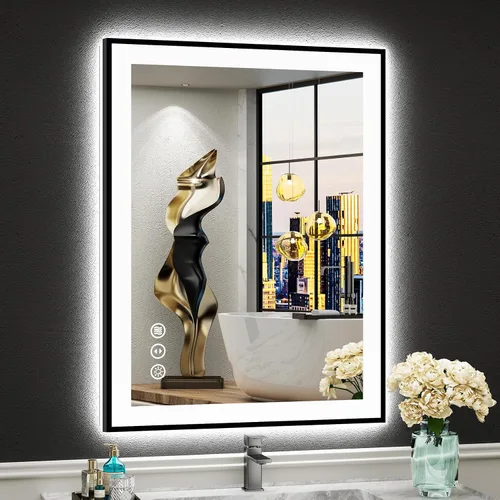 Vista 48 de 24x32 LED Bathroom Mirror, Backlit & Front Lit Lighted Mirror Retroiluminado+luz frontal
