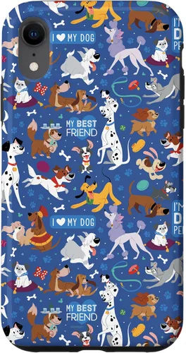Vista 25 de Disney Funda para iPhone 17 con texto en inglés «Dogs I Love My Dog», color azul