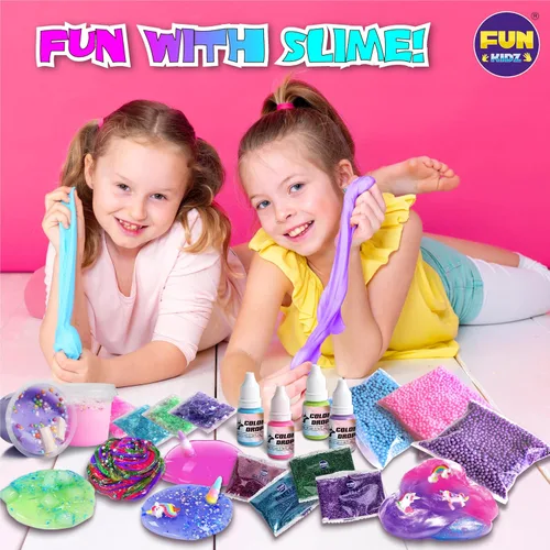 Vista 5 de Kit de Slime de Unicornio Esponjoso para Niñas, FunKidz Regalo de Slime de Nube para Mayores de 6 Años, Divertido Kit de Fabricación de Slime