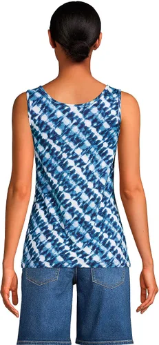Vista 2 de Lands' End Camiseta de tirantes de algodón alta para mujer