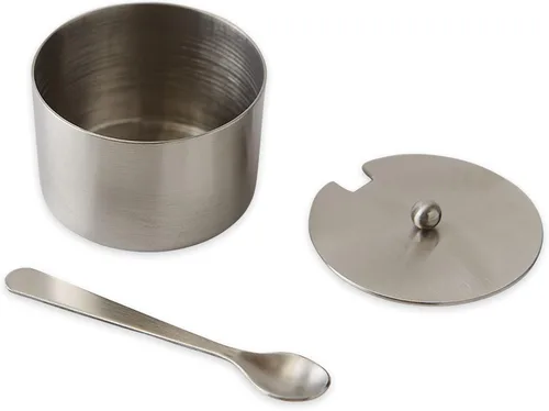 Vista 4 de RSVP International Endurance Kitchen Collection - Juego de salero con cuchara, 2 onzas, acero inoxidable cepillado