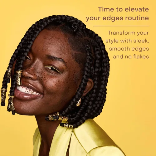 Vista 5 de SheaMoisture - Gel de sujeción fuerte con control de bordes y aceite de ricino negro jamaicano que mantiene los bordes en su lugar, sin escamas
