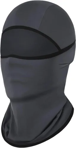 Vista 12 de Achiou - Pasamontañas con Máscara Facial, Máscara de Esquí para Hombres y Mujeres de Fútbol, Ligera Sheisty, Ninja Sheisty Capucha Solar UV