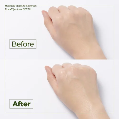 Vista 6 de JMsolution Protector solar Heart Leaf SPF 50 – Fabricado en Estados Unidos, calmante protección UV con hoja de corazón y centella asiática