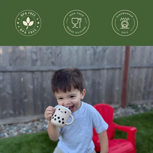 Vista 5 de Barks & Babbles Boba Baby Silicone Training Sippy Cup