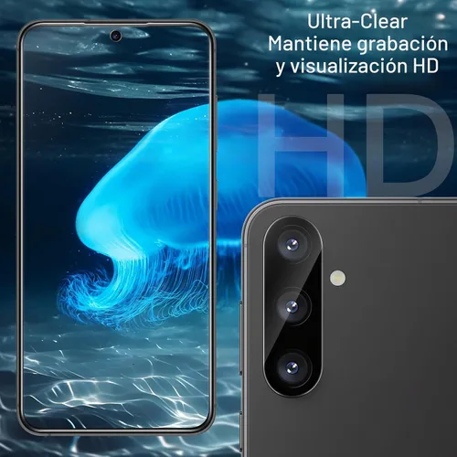 Vista 7 de JETech Funda 5 en 1 mate para Samsung Galaxy S24 Plus, color negro