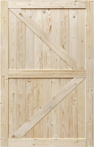 Vista 10 de S&Z TOPHAND® Puerta de granero de 20 x 84 pulgadas, puerta de granero británica sin terminar, estilo moderno, madera maciza, requiere montaje