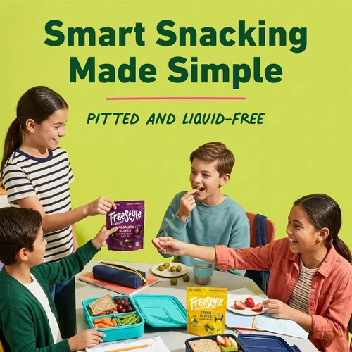 Vista 3 de Freestyle Snacks - Paquetes de aperitivos de oliva - Kalamata