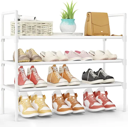 Vista 3 de Kitsure Zapatero – Organizador de zapatos de 2 niveles, zapatero para armario, entrada, dormitorio, estante de almacenamiento de fácil montaje