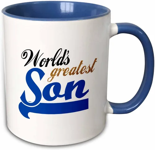 Vista 9 de 3dRose Worlds Greatest Son - Taza (11 onzas), color negro