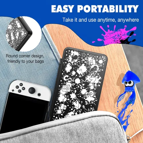 Vista 7 de MoKo Funda para 24 tarjetas de juego compatible con Nintendo Switch OLED modeloSwitchSwitch Lite funda para juego Switch para tarjetas de juego