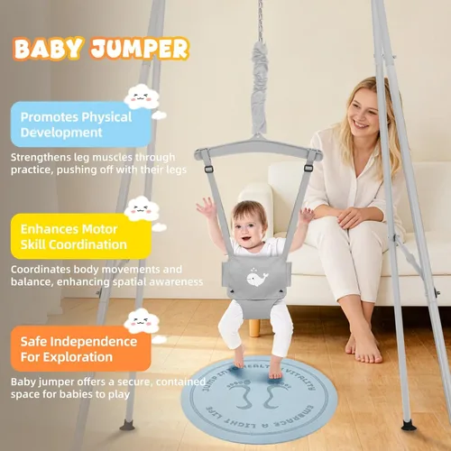 Vista 3 de Saltador de bebé con soporte, gorilas para bebés de 6 a 24 meses