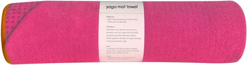 Vista 10 de Muka Toalla para esterilla de yoga con punto de agarre, antideslizante, absorbente de sudor, toalla para yoga, pilates, fitness, 72 x 24 pulgadas