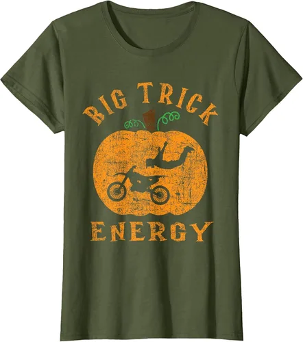 Vista 20 de Dirt Bike Motocross Halloween - Pumpkin Jack O Lantern T-Shirt Asphalt Grey