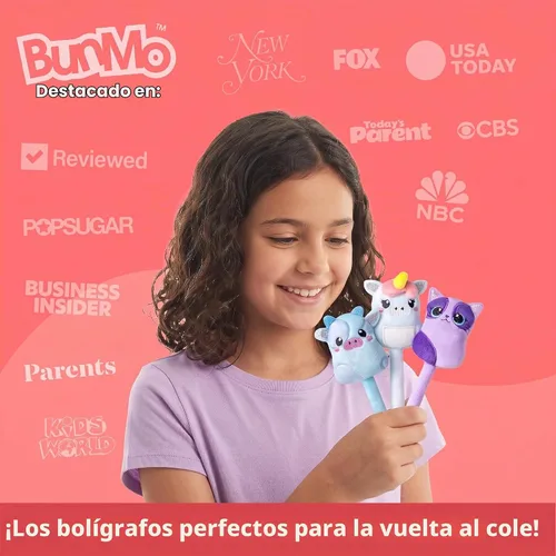 Vista 2 de BUNMO, Squishy Scribblers - Bolígrafos geniales, bonitos, Kawaii, esponjosos, para niños, niñas y adolescentes