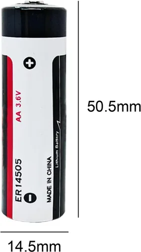 Vista 2 de WEIMAA - Paquete de 5 baterías de litio ER14505 3.6V 2700mAh LS14505 AA baterías de litio con conector 2.0