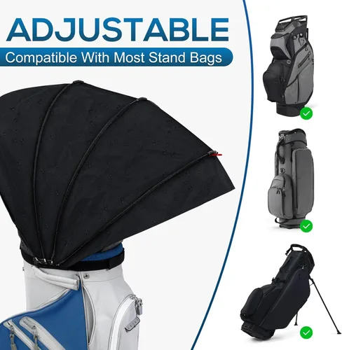 Vista 8 de Funda para bolsa de golf, protector para palos de golf, cubiertas impermeables para lluvia y polvo, fácil acceso para bolsa de golf, cubierta