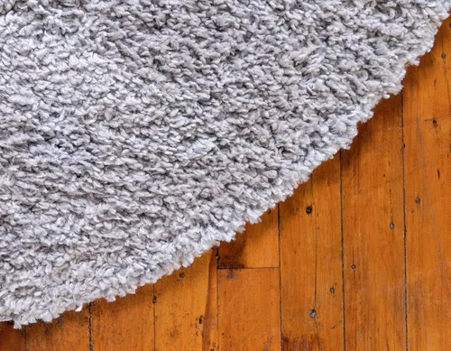 Vista 346 de Unique Loom Colección Davos Shag - Alfombra Lino