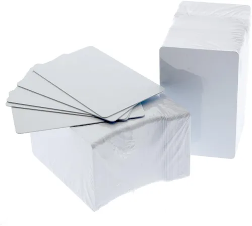 Vista 5 de Specialist ID - Paquete de 100 tarjetas de PVC en blanco para impresoras de tarjetas de identificación, calidad gráfica, plástico negro CR80 de 30