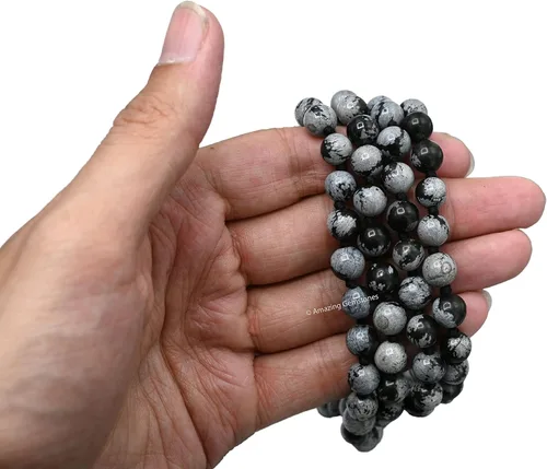 Vista 7 de Amazing Gemstone Japa Mala - Collar de 108 cuentas de oración y pulsera de muñeca Mala para meditación