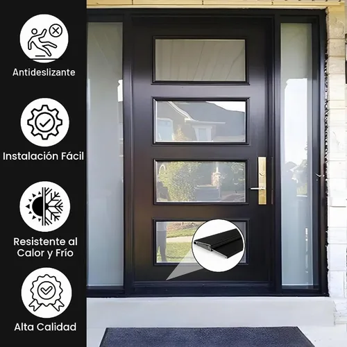 Vista 4 de KC Hardware - Umbral de puerta exterior de 5 5/16 pulgadas, para exteriores, resistente, ajustable, de aluminio, resistente a la intemperie, fácil