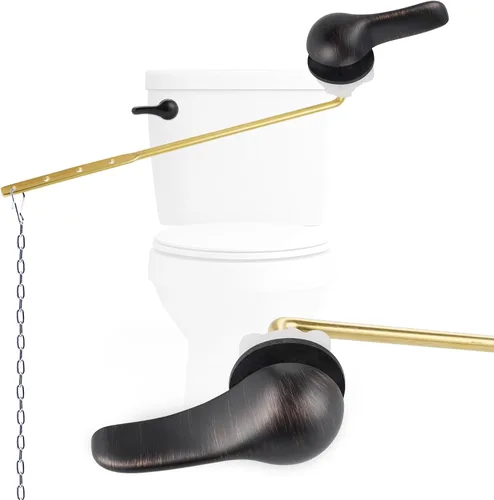 Vista 13 de Hygie Rinse Kit de repuesto de mango de inodoro de metal, ajuste frontal universal, palanca de inodoro compatible con estándar americano/Glacier
