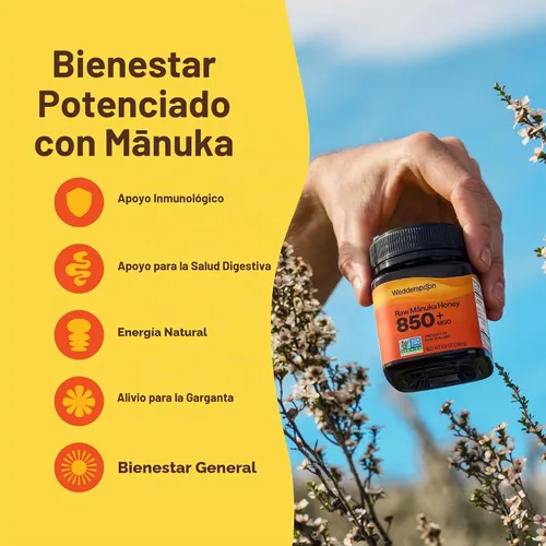 Vista 3 de Wedderspoon Miel de manuka cruda premium, 850+ MGO, 8.8 onzas, miel de Nueva Zelanda sin pasteurizar, desde nuestras colmenas hasta tu hogar