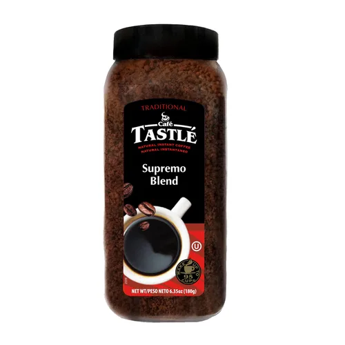 Vista 3 de Café Tastlé Supremo Blend & Solo Delight 6.35 onzas de café instantáneo variado, paquete de 2