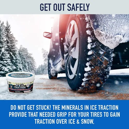Vista 3 de Ice Traction – Fast-Acting Traction Granules for Snow & Black Ice Pet & Kid Safe Non-Corrosive, Chloride-Free Safe for Concrete, Decks & Metal