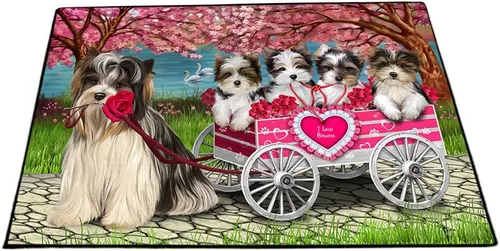 Vista 12 de Doggie of the Day Biewer Dogs Floor Mat - 4th of July Independence Day - Best Dog Doormat - Protector Decor - Unique Portrait Art - Premium Quality