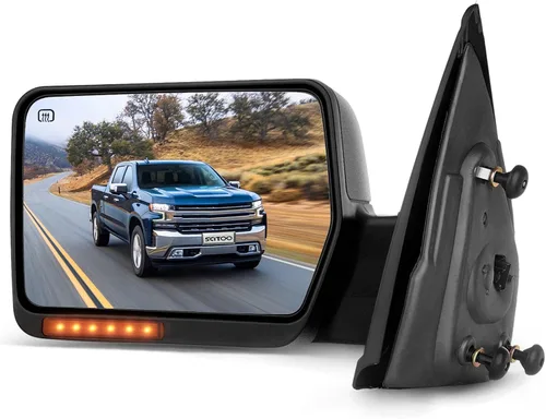 Vista 31 de SCITOO - Espejos retrovisores laterales eléctricos para camioneta Ford F-150 modelos 2004 a 2014, con calefacción y direccionales 2004-2014 F-150