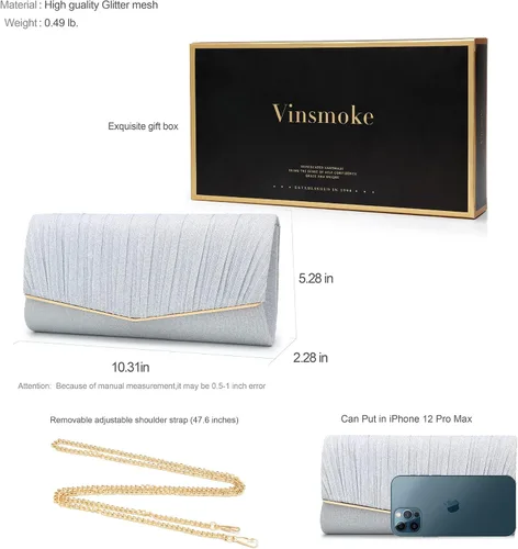 Vista 2 de Bolsos de mano para mujer embragues de boda para mujer bolsos de noche y embragues