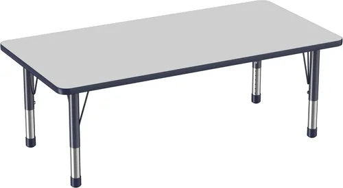 Vista 70 de FDP - Mesa rectangular para actividades escolares y aulas (24 x 36 pulgadas), patas gruesas para niños pequeños, altura ajustable de 15 a 24