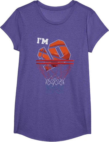 Vista 66 de Camiseta de regalo de cumpleaños con red de baloncesto de 10 años, Negro