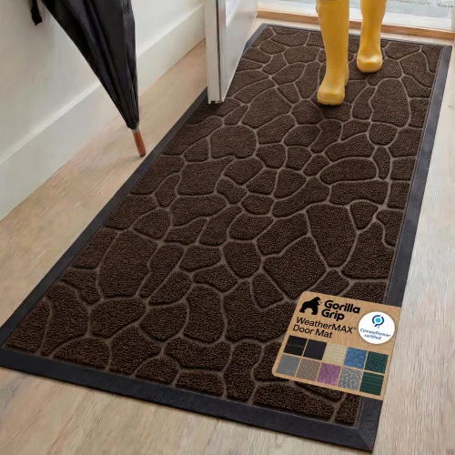 Vista 116 de Gorilla Grip - Tapete WeatherMax todo terreno 100% impermeable, caucho natural, resistente a manchas y decoloración, interior y exterior, fácil