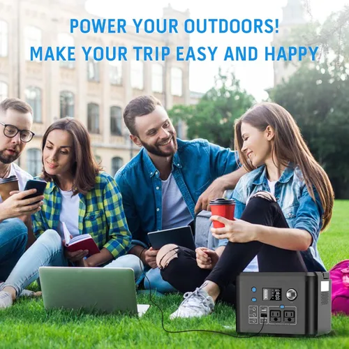 Vista 7 de powkey Estación de energía portátil de 350 W, batería de litio de reserva de 260 Wh/70,000 mAh, banco de energía de onda sinusoidal pura de 110 V