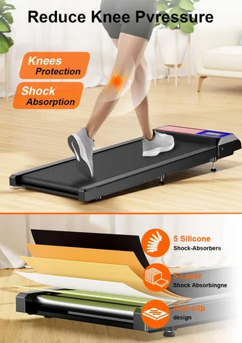Vista 6 de Walking Treadmill Pad with Incline, Walking 2.5HP for Home and Office, 265Lbs Weight Capacity, Treadmill with APP & Remote Control, LED Display