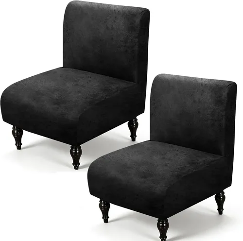 Vista 25 de ANARACHON Funda para silla decorativa sin brazos, extraíble, lavable, antideslizante, protector de muebles para el hogar, hotel, sala de estar
