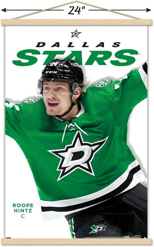Vista 3 de Trends International NHL Dallas Stars Roope Hintz Feature Series 23 Wall Poster with Magnetic Frame