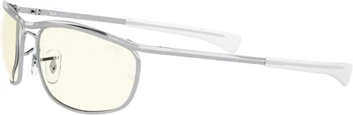 Vista 2 de Ray-Ban RB3119M Olympian I Deluxe Everglasses polarizado oval azul luz filtrante plateado y transparente a gris fotocromático 2441in